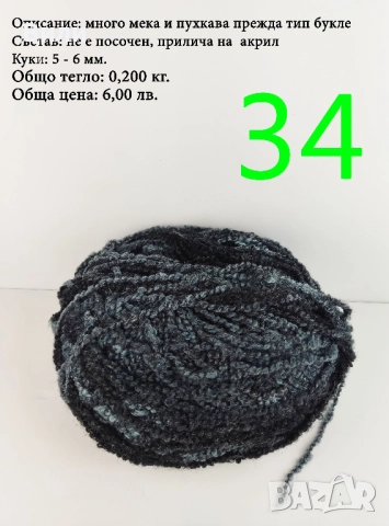 Евтини прежди в малки количества - нови и остатъци , снимка 6 - Други - 52029790