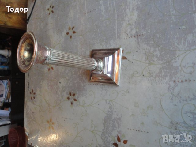 Посребрен свещник 4 , снимка 5 - Антикварни и старинни предмети - 43550804