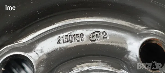 1бр. нова железна джанта 6J15 ET43. 4x100мм. Свалена от Opel Astra. Става и на Corsa, Meriva и др., снимка 5 - Гуми и джанти - 49910280