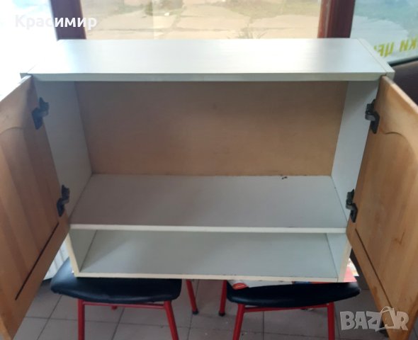 Горен двоен кухненски шкаф от масивно дърво чам с долна преграда, снимка 4 - Други - 44102408