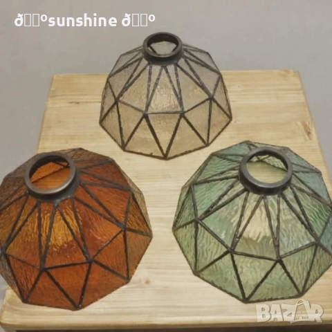 Винтидж полилей в три цвята , снимка 2 - Полилеи - 52998000