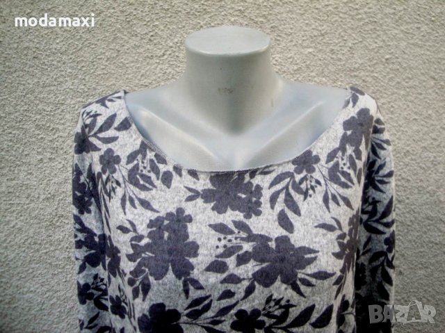 3XL+  Нова  блуза в светло и тъмно сиво , снимка 2 - Блузи с дълъг ръкав и пуловери - 42980230