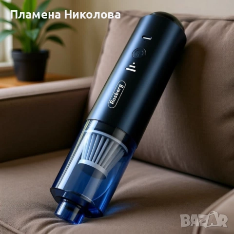 Портативна прахосмукачка 2 в 1 Rosberg, 65W 1800mAh, 0.1л., Акумулаторна