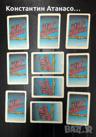 Карти от дъвки "Rock'n bubble" 80'те, снимка 2 - Колекции - 52380895