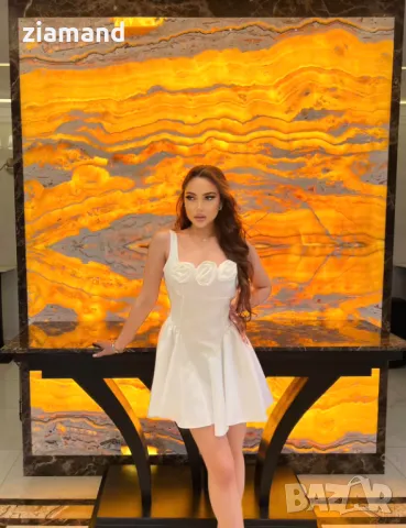 Бонбонеста рокля рози бяла, снимка 4 - Рокли - 49933705