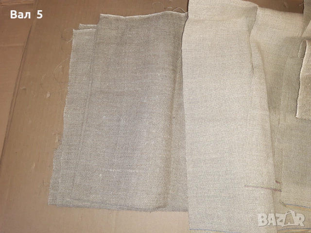 Стар ленен плат , платове - 3 броя . Неупотребявани, снимка 2 - Антикварни и старинни предмети - 53456110