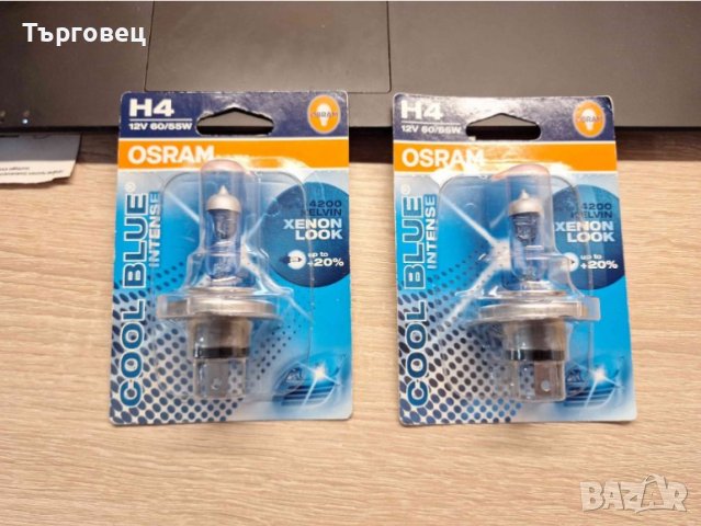 Комплект 2 халогенни крушки Osram H4 Cool Blue Intense XENON LOOK 4200 K,12V,55W ,Made in Germany, снимка 1 - Аксесоари и консумативи - 42957548