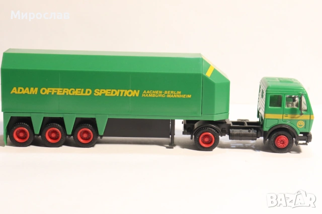HERPA H0 1/87 MERCEDES ПРЕВОЗ НА СТЪКЛО МОДЕЛ КАМИОН, снимка 6 - Колекции - 53378041