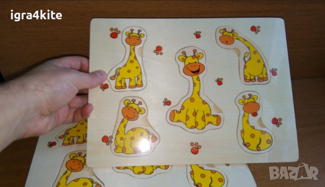 3 модела дървени дъски с животни ТОП! жираф, калинка и далматинец, снимка 12 - Образователни игри - 38562786