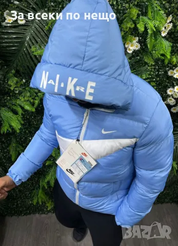 Мъжко зимно яке със силиконов пълнеж и бродирано лого Nike - 2 налични цвята Код A112, снимка 2 - Якета - 47470629