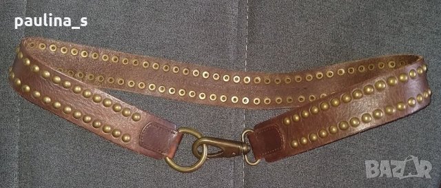 Колан от естествена кожа / genuine leather belt / "Banana republic" ®, снимка 2 - Колани - 32380795