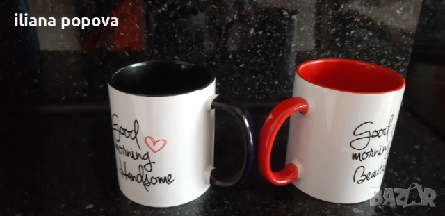 Две порцеланови чаши за него и за нея, снимка 4 - Чаши - 52281326