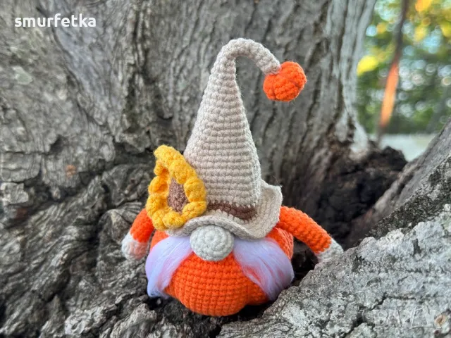 Гном тиква, снимка 2 - Декорация за дома - 47810184