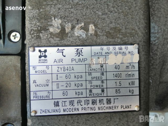Вакуум помпа 1,75 кв, снимка 2 - Индустриална техника - 40794523