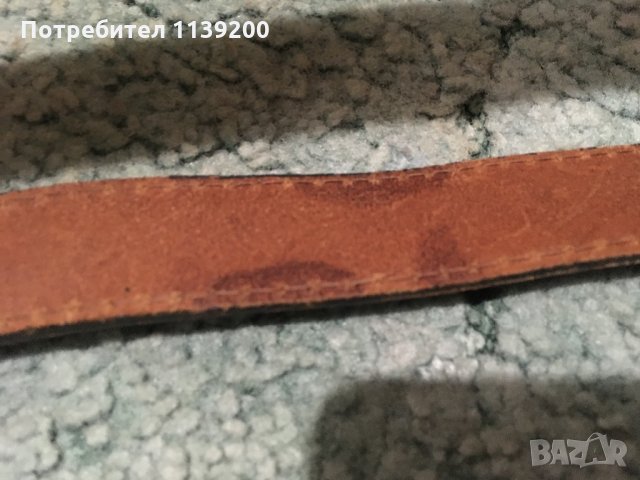 Френски винтидж кафяв колан 74-83см естествена кожа 4мм, снимка 6 - Колани - 27805963