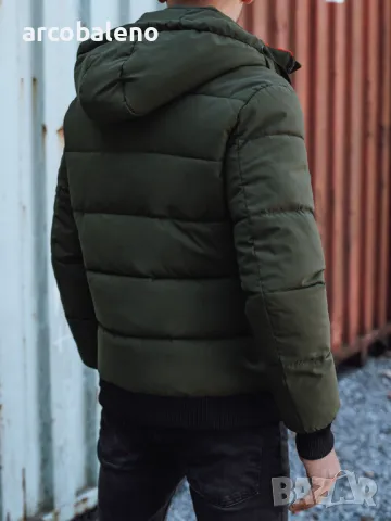 Мъжко зимно ватирано яке с качулка, 4цвята , снимка 9 - Якета - 47410775