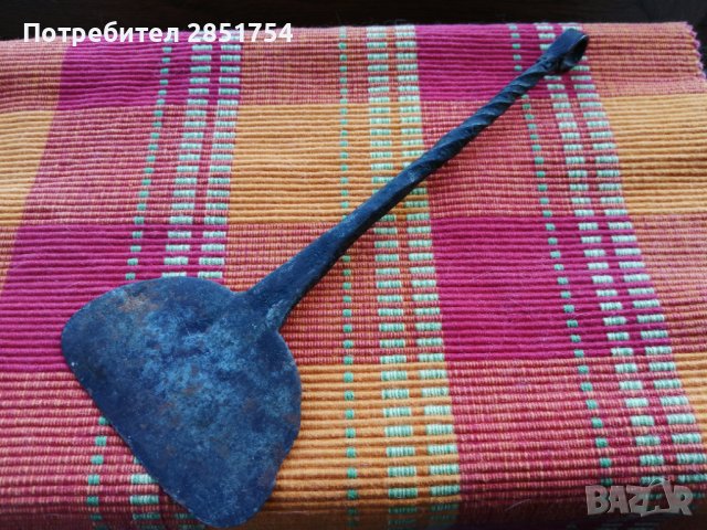 Старинна шпатула за пещ от ковано желязо , снимка 4 - Антикварни и старинни предмети - 36609119