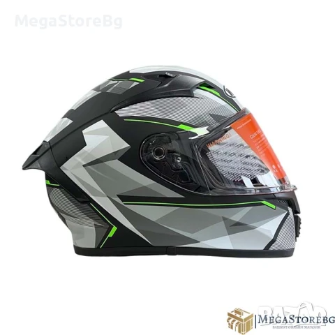 Каска за мотор 108 - размер XL - Matt Black/Green, снимка 4 - Аксесоари и консумативи - 50576776