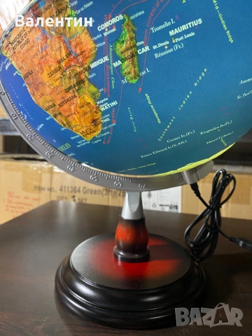 Светещ релефен глобус / настолна лампа 30 см., снимка 11 - Настолни лампи - 53311109