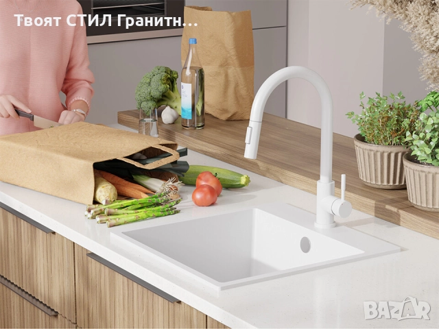 ПРОМО КОМПЛЕКТ – ВСИЧКО ЗА КУХНЯТА САМО ЗА 456 лв пълен комплект черен – мивка + смесител + си!, снимка 4 - Мивки - 51732052