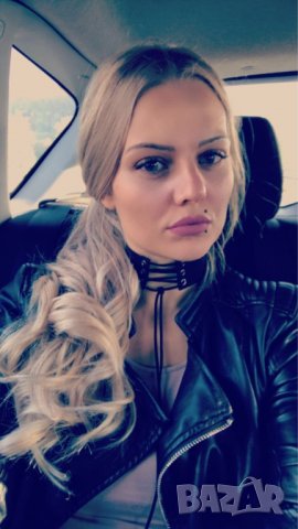  Черен Чокър chocker , снимка 2 - Колиета, медальони, синджири - 36905234