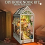 Нова Мини къща Book Nook 3D пъзел с LED – Tea Time в градината Украса, снимка 2