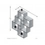 Красива стенна етажерка с 8 рафта в 2 цвята, снимка 5