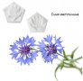Синя метличина цвете вейнър силиконов молд форма фондан украса, снимка 1