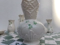 Belleek Ирландия ръчно рисувана ваза Donegal Spill Vase, снимка 6