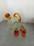 Сет , гарафа с три чаши.Арт Деко., снимка 1