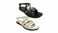 Дамски сандали в бяло и черно, снимка 1 - Сандали - 37256012