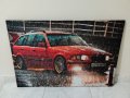Светеща картина с LED осветление - BMW M3 E36 touring , снимка 1