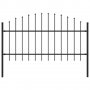 Градинска ограда с връх пика, стомана, (1-1,25)x1,7 м - безплатна д-ка, снимка 2