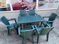 Градински комплект маса със столове 6бр ратан, снимка 1