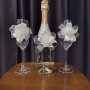 Изработка на сватбени чаши по поръчка , снимка 1 - Декорация - 39764592