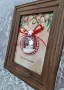 Персонализирана дървена рамка с коледна топка , снимка 2