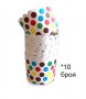 10 бр цветни ситни точки Картонени хартиени кошнички капсули поставки чашки за мъфини кексчета, снимка 1