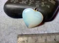 РОМАНТИЧЕН ПЕНДАНТ СЪРЧИЦЕ от ШЛИФОВАН и ПОЛИРАН РЪЧНО ЛУНЕН КАМЪК 47178, снимка 4