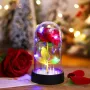 Вечна роза в стъкленица с LED лампички, уникален и романтичен подарък, снимка 7