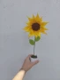 Слънчоглед от сатен, снимка 2