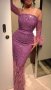 Бална рокля от пайети в лилаво, снимка 1 - Рокли - 43545454