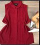 Дамска риза в цвят бордо , снимка 1 - Ризи - 30605141