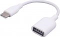 Кабел Преходник Type C - USB женско OTG Digital One SP00065 Бял On-The-Go M/F , снимка 1 - USB кабели - 32945521