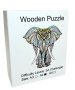 Дървен пъзел животни СЛОН / А4 формат Размер М / 27 модела, снимка 3