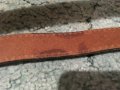 Френски винтидж кафяв колан 74-83см естествена кожа 4мм, снимка 6