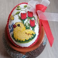 Бродирано яйце, снимка 1 - Декорация за дома - 32423010