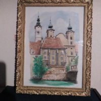 Картини рисувани,,АКВАРЕЛ" стари в дървени рамки., снимка 7 - Картини - 40140501