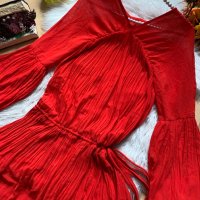 Червена миди рокля солей, снимка 2 - Рокли - 43462307