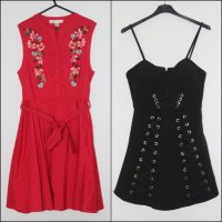 Дамски рокли, EUR: M, червена Amisу и черна, снимка 1 - Рокли - 42091181