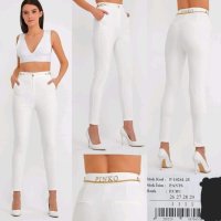 Луксозен бял панталон  Pinko код VL88F, снимка 1 - Панталони - 43292220